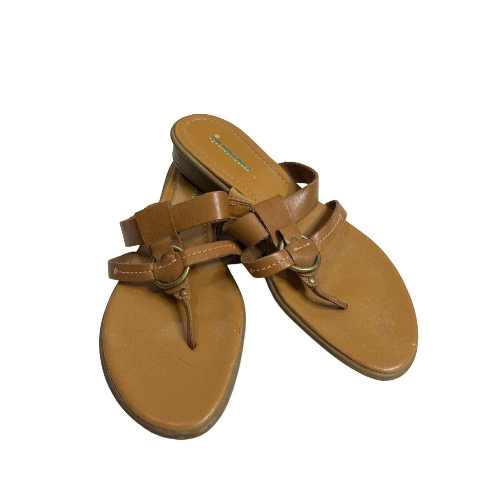 womens ipanema excite‎ brown leather strappy wedge heel sandals shoes size 9.5